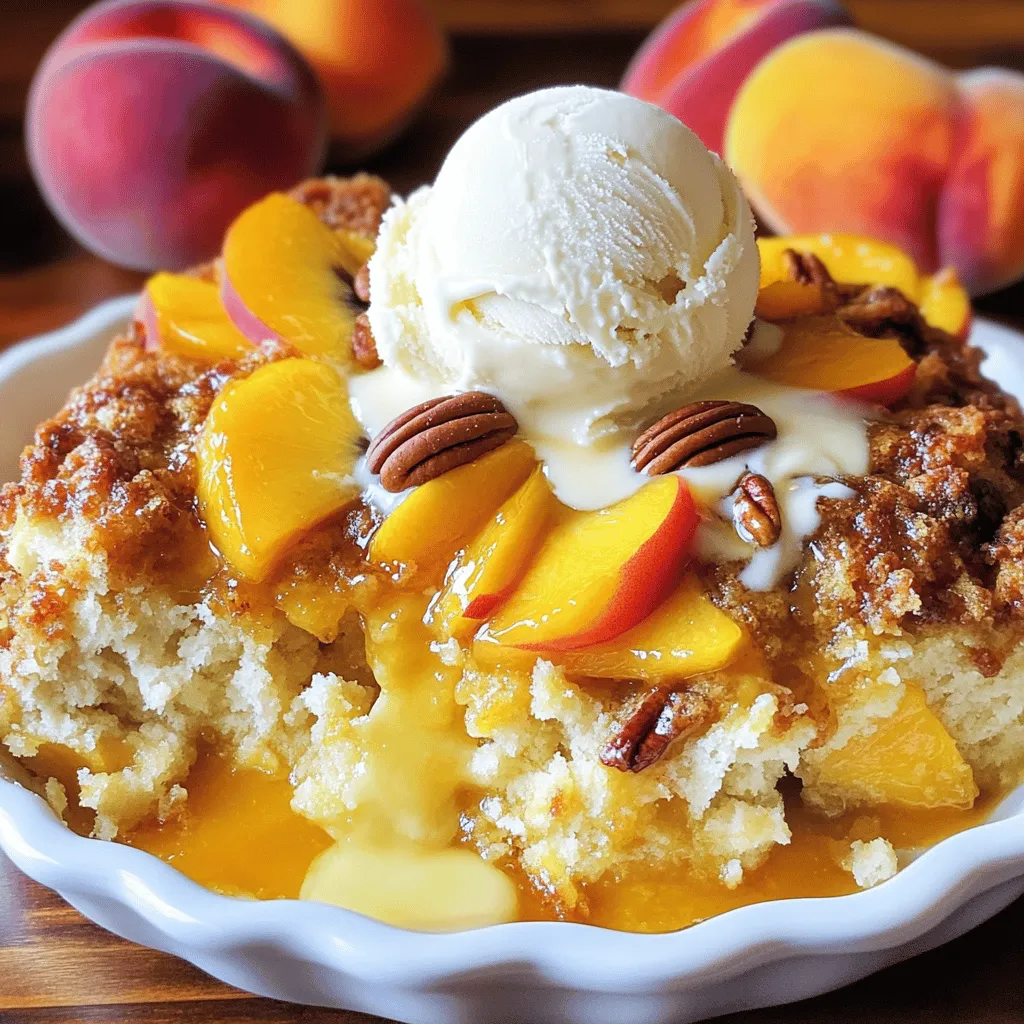 Peach Cobbler Dump Cake Quick and Tasty Recipe