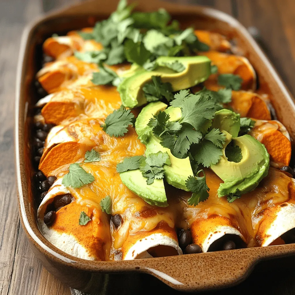 Sweet Potato Black Bean Enchiladas Flavorful Delight