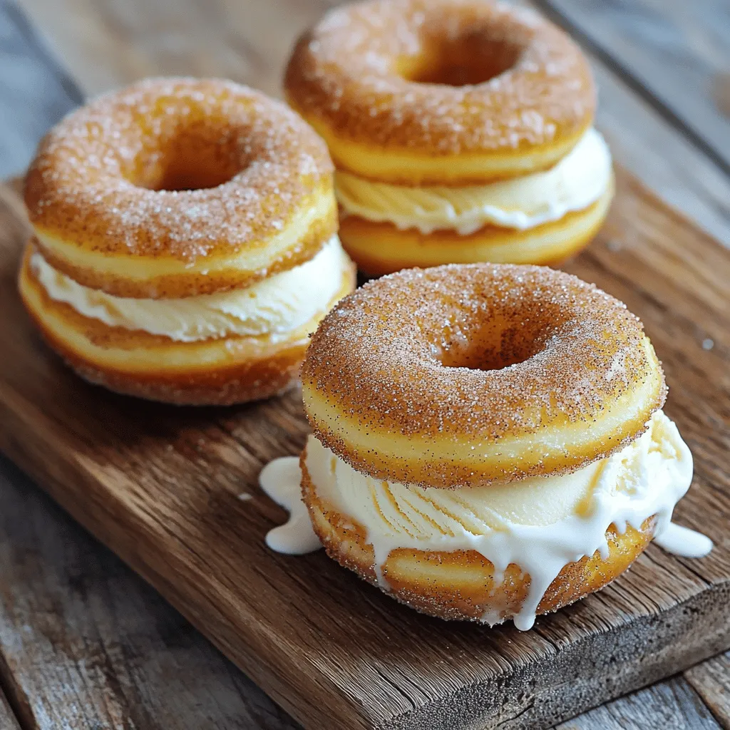 Delicious Apple Cider Donut Ice Cream Sandwiches