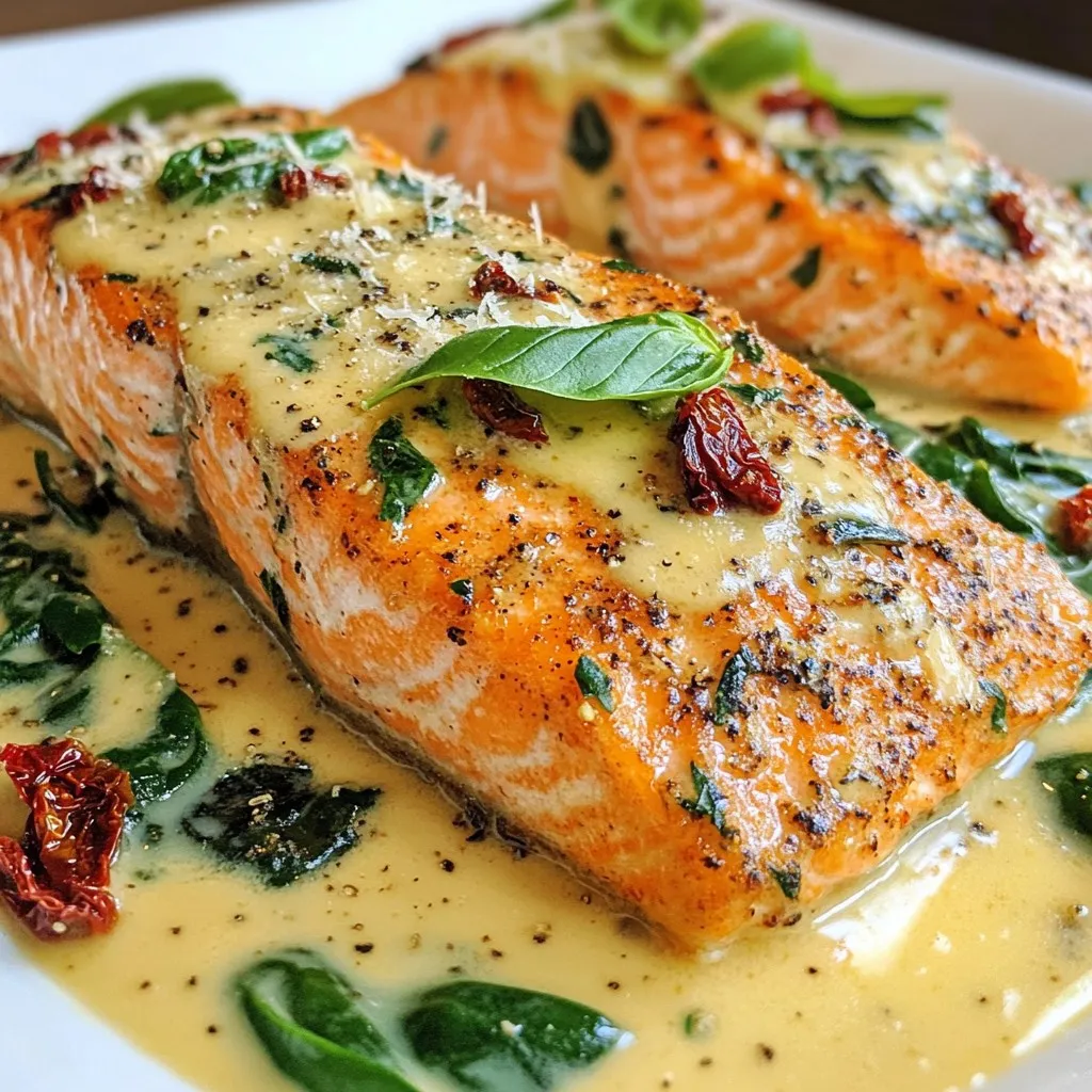 Creamy Tuscan Salmon Simple and Flavorful Dish