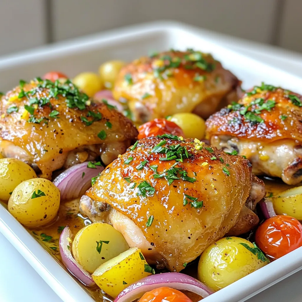Sheet Pan Lemon Garlic Chicken Tasty and Simple Meal