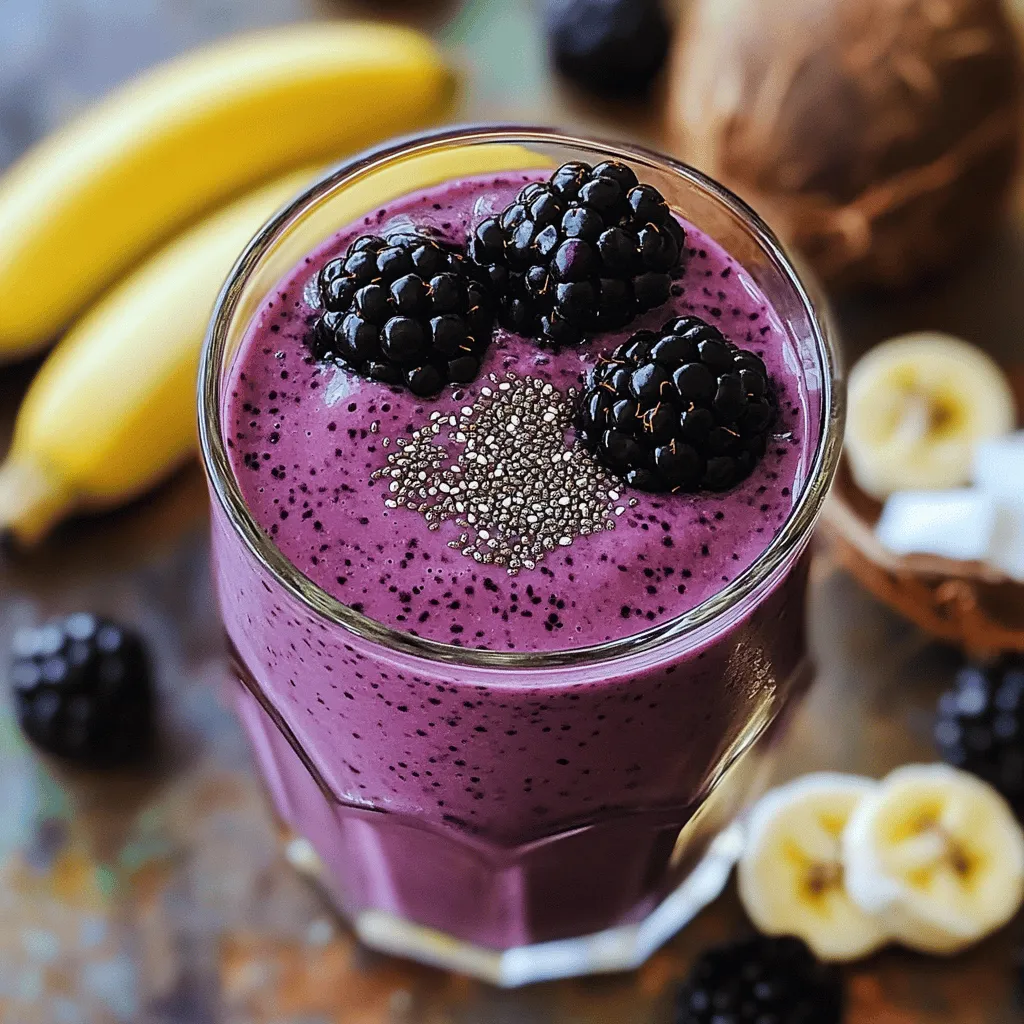 Blackberry Coconut Chai Smoothie Refreshing and Smooth