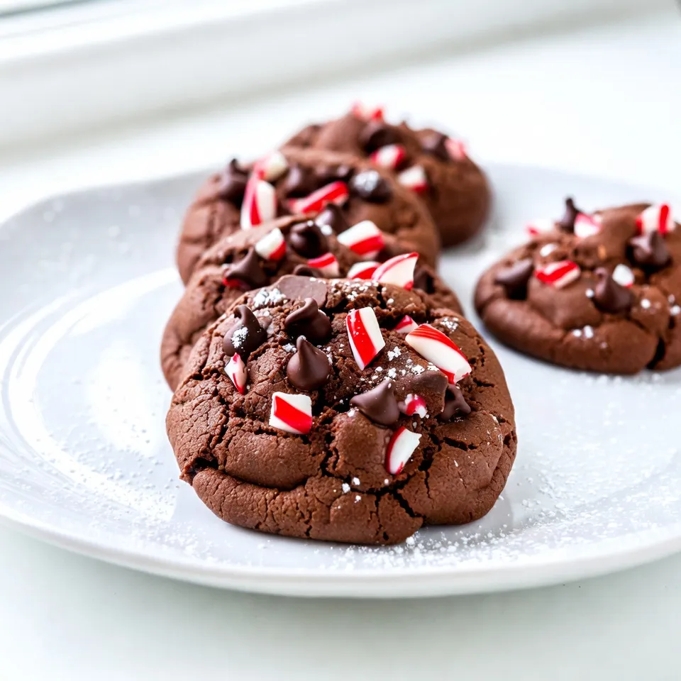 Dark Chocolate Candy Cane Cookies Delightful Treat