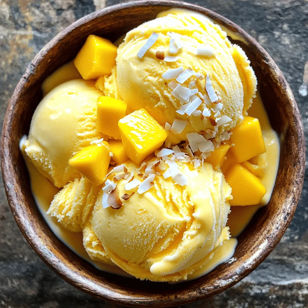 Creamy Mango Ice Cream Delightfully Smooth Treat