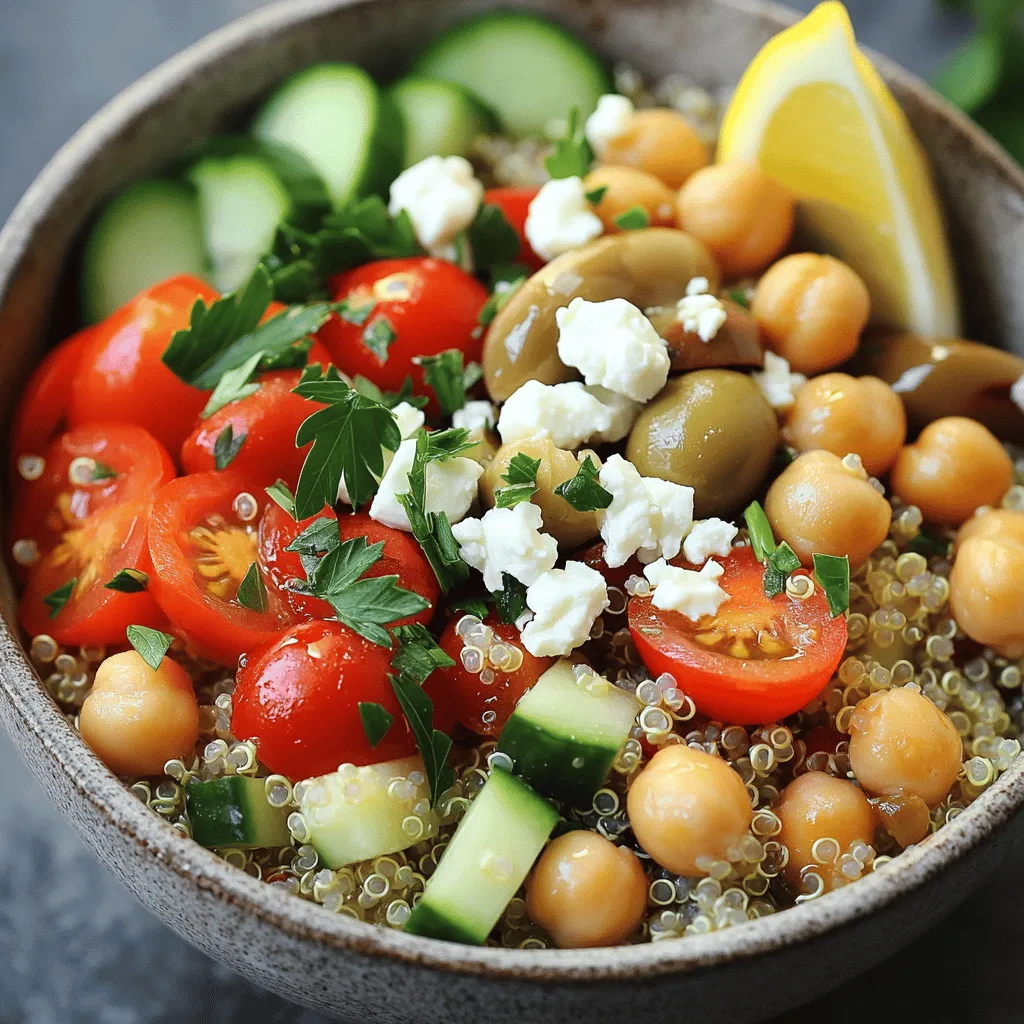 Mediterranean Quinoa Bowl Healthy and Colorful Meal