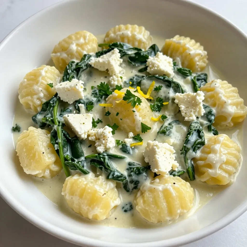 Creamy Spinach Feta Gnocchi Delightful Dinner Choice