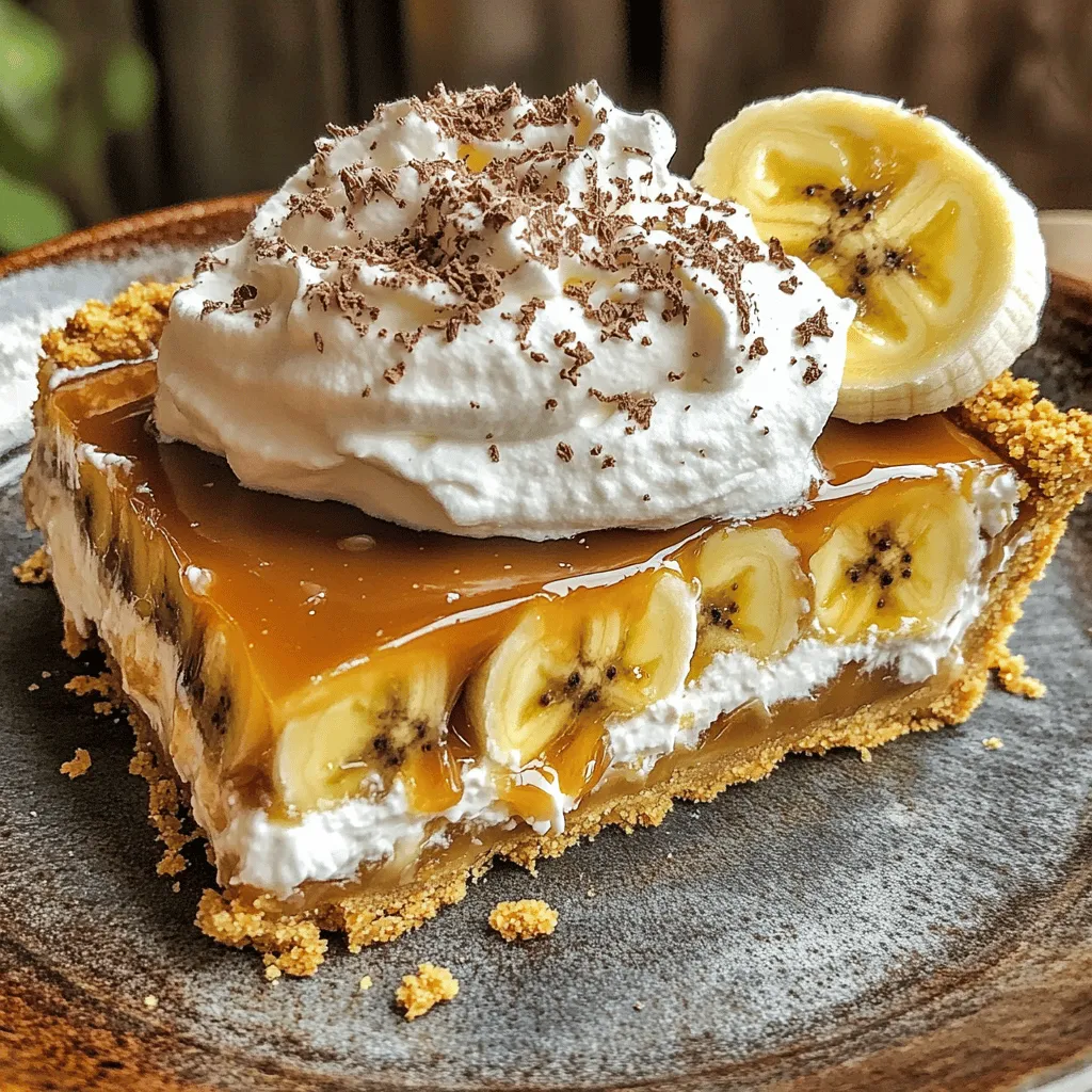 Easy Banoffee Pie with Caramel and Cream Delight