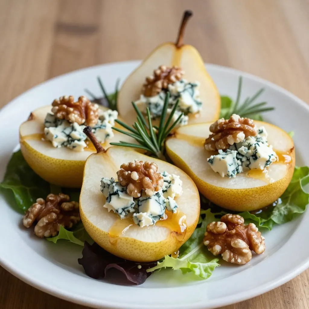Blue Cheese Stuffed Pears Delightful Bite-Sized Treat