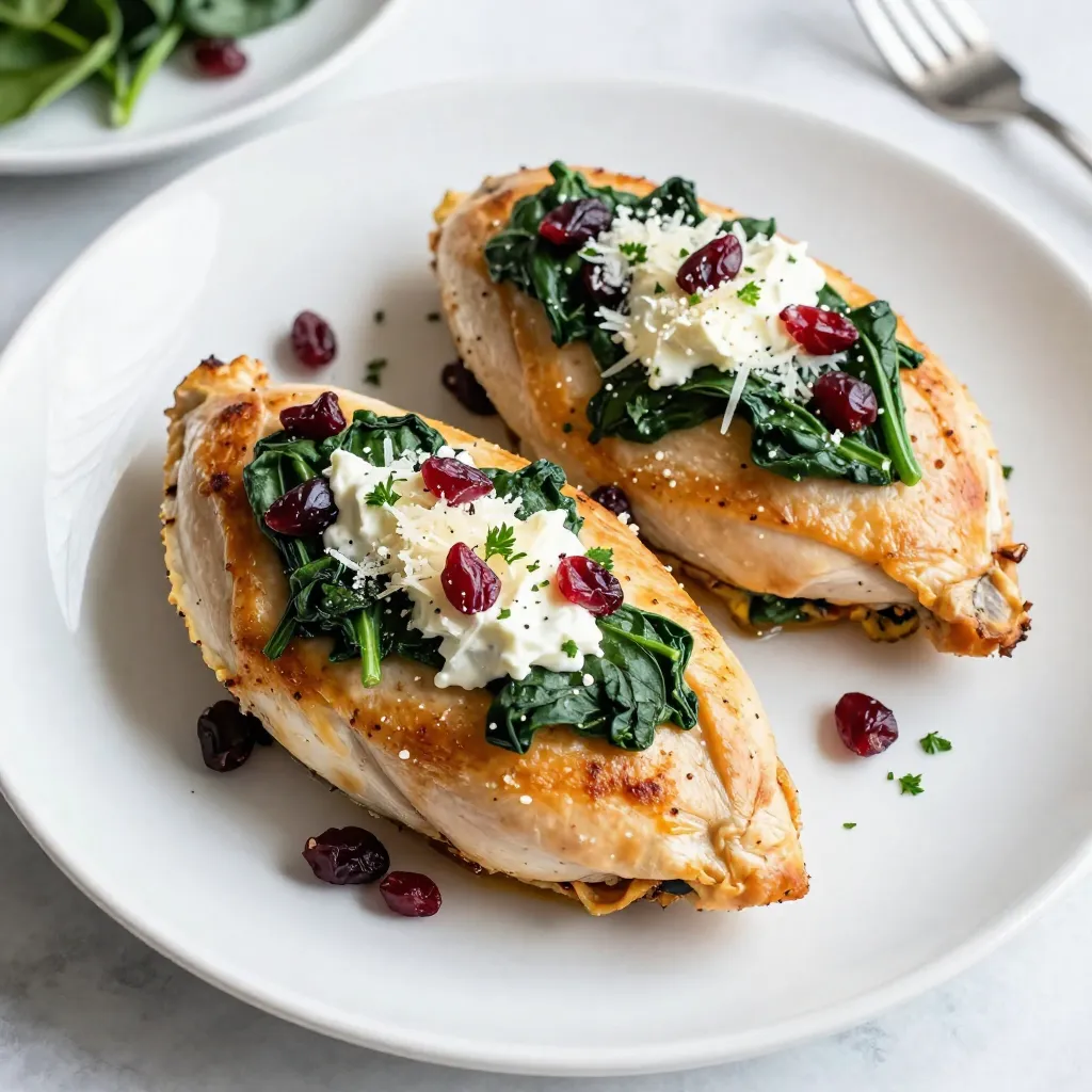 Spinach Cranberry Stuffed Chicken Flavorful and Easy Recipe
