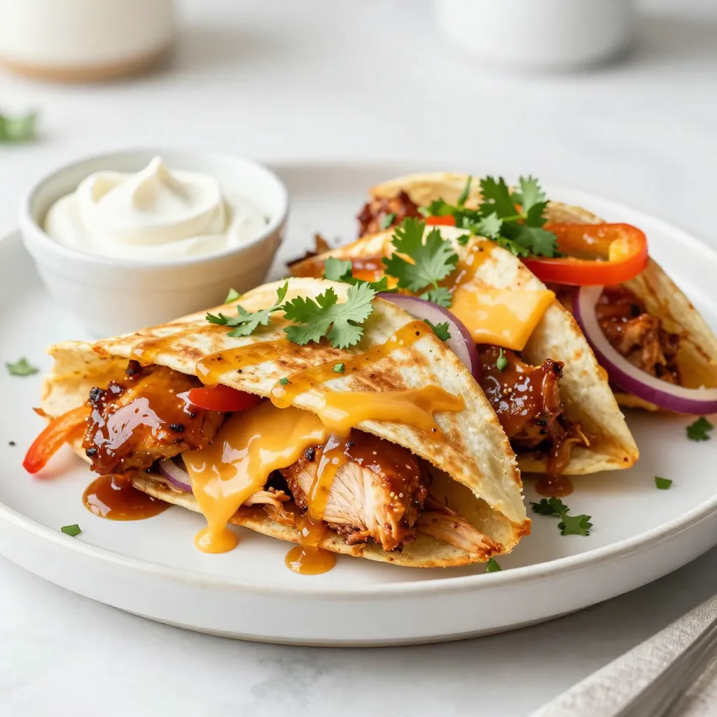 Hot Honey BBQ Chicken Quesadillas Flavorful Twist
