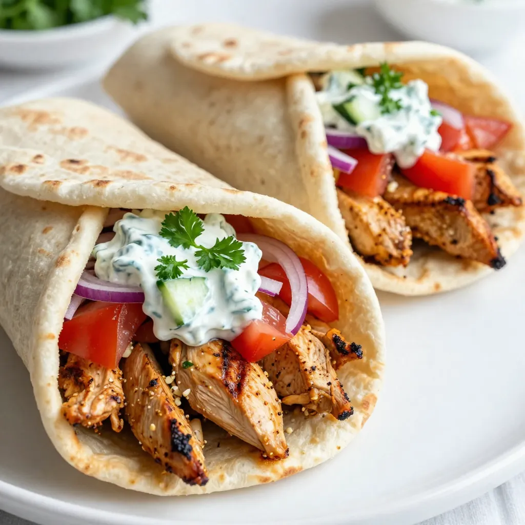Mediterranean Chicken Gyros Delightful and Fresh Meal