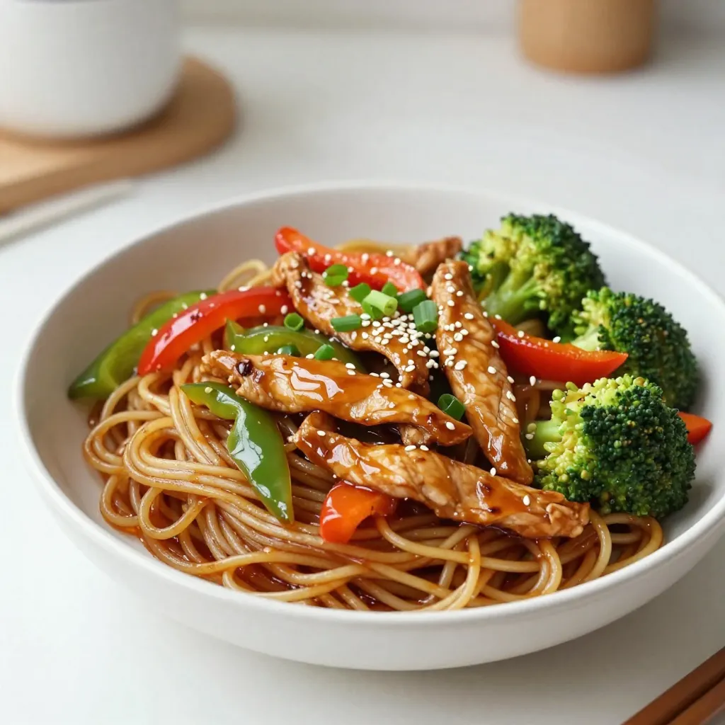 Caramelized Chicken Stir Fry Noodles Flavorful Delight