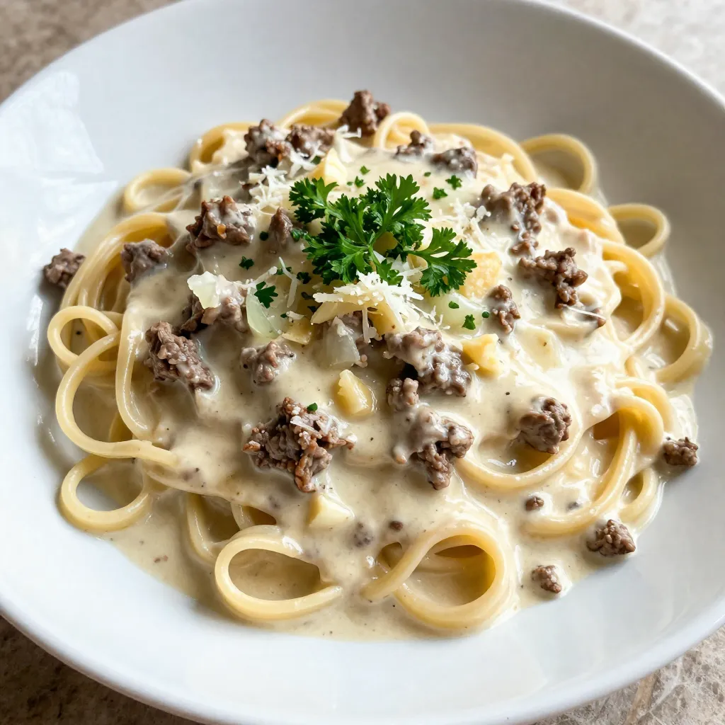 Creamy Beef Pasta Quick and Flavorful Recipe