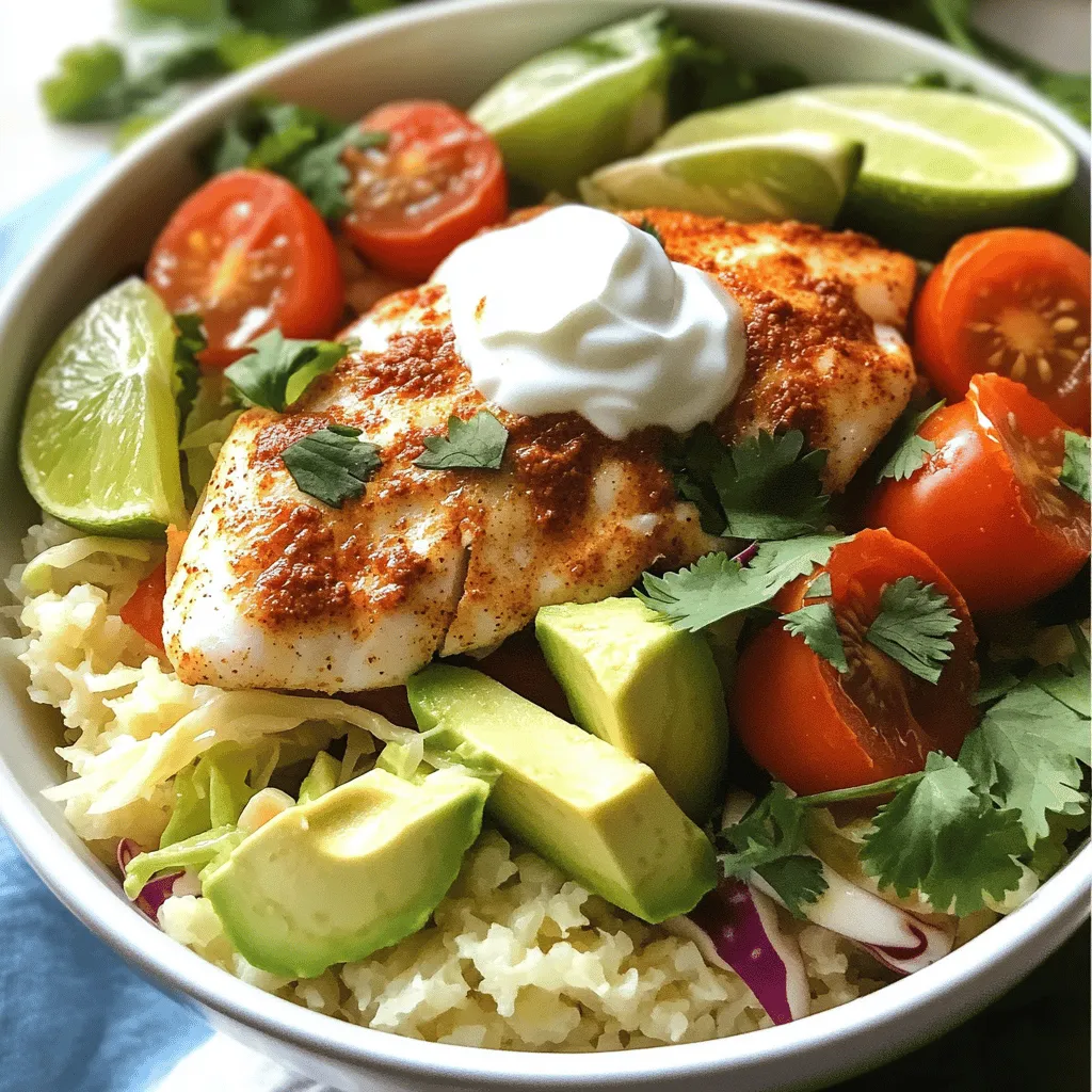 Low-Carb Fish Taco Bowl Fresh and Tasty Delight
