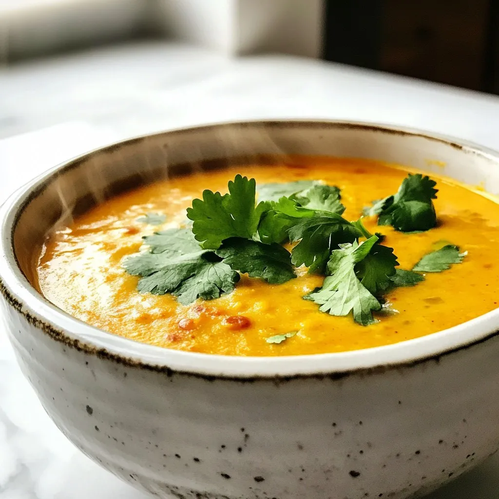 Thai Coconut Red Lentil Soup Flavorful and Easy Recipe