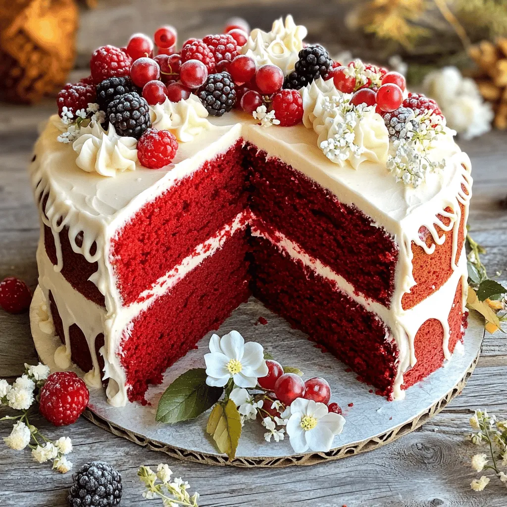 For a classic red velvet cake, you need simple and fresh ingredients. These ingredients help create the unique flavor and texture. Here’s a list of what you