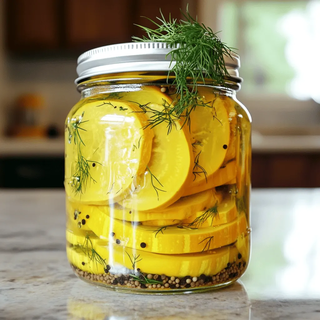 Sweet Yellow Squash Pickles Crunchy and Tasty Treat