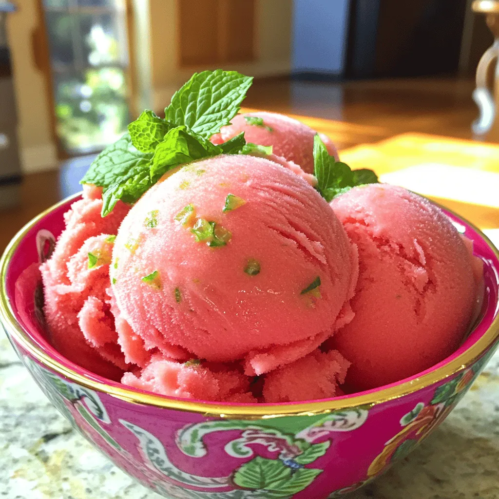 Watermelon Sorbet Refreshing and Simple Recipe