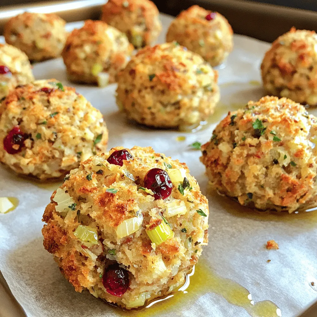 Cranberry Turkey Stuffing Balls Savory and Easy Recipe
