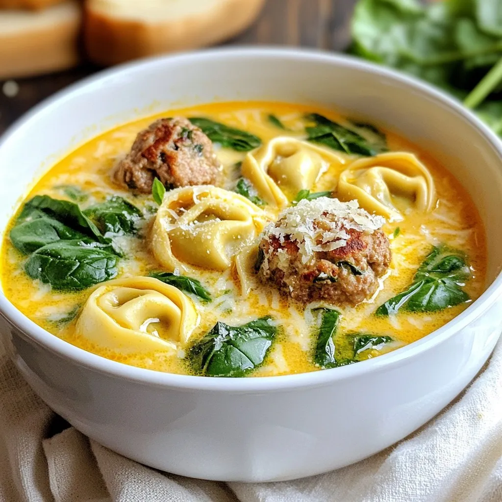 Creamy Italian Meatball &#038; Tortellini Soup Delight