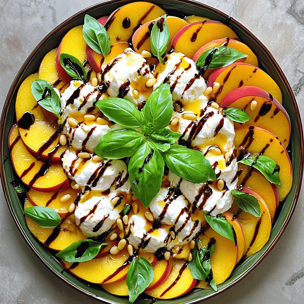 Peach Caprese Salad with Burrata Fresh and Flavorful