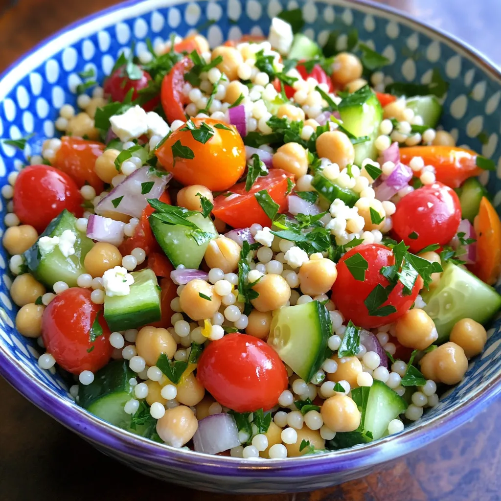 Pearl Couscous Chickpea Salad Fresh and Flavorful Dish