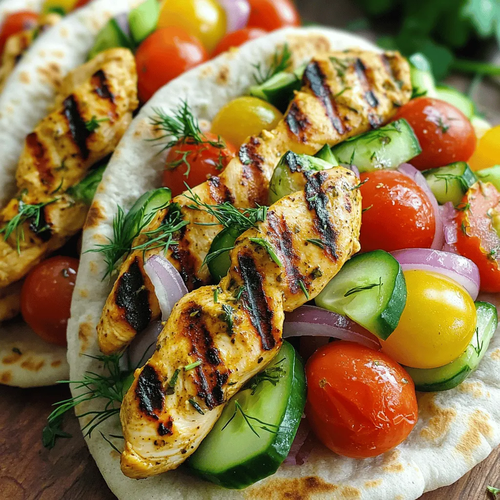 Mediterranean Chicken Gyros with Tzatziki Delight