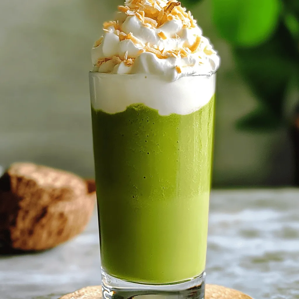 Matcha Coconut Cloud Frappe Refreshing and Creamy Drink