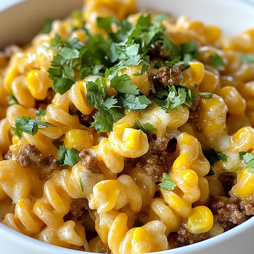 Cheesy Taco Pasta Delight in Every Bite