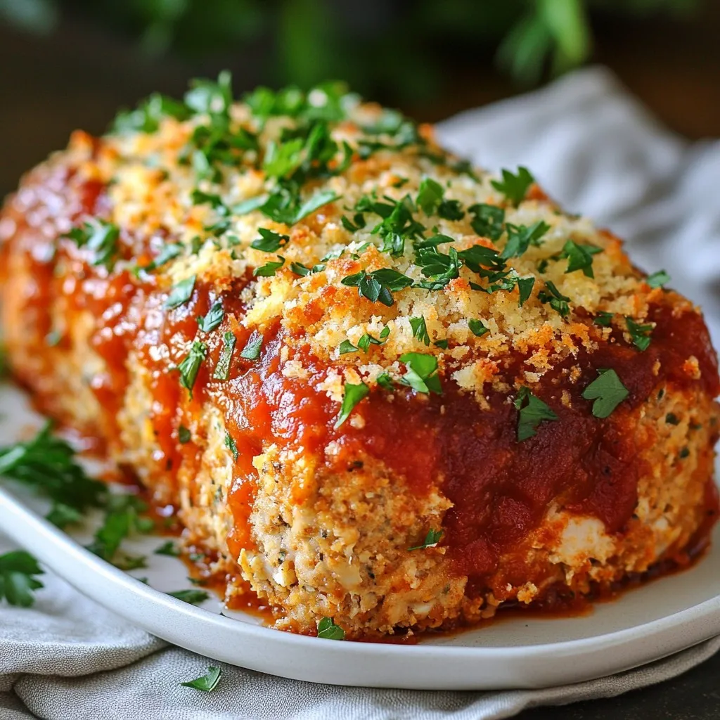 Garlic Parmesan Chicken Meatloaf Easy and Tasty Recipe