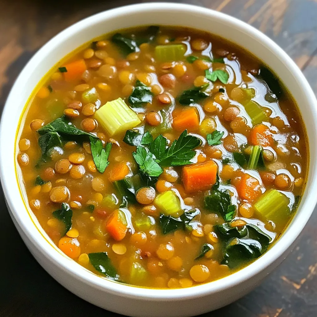 Hearty Vegetarian Lentil Soup Warm and Nourishing Bowl
