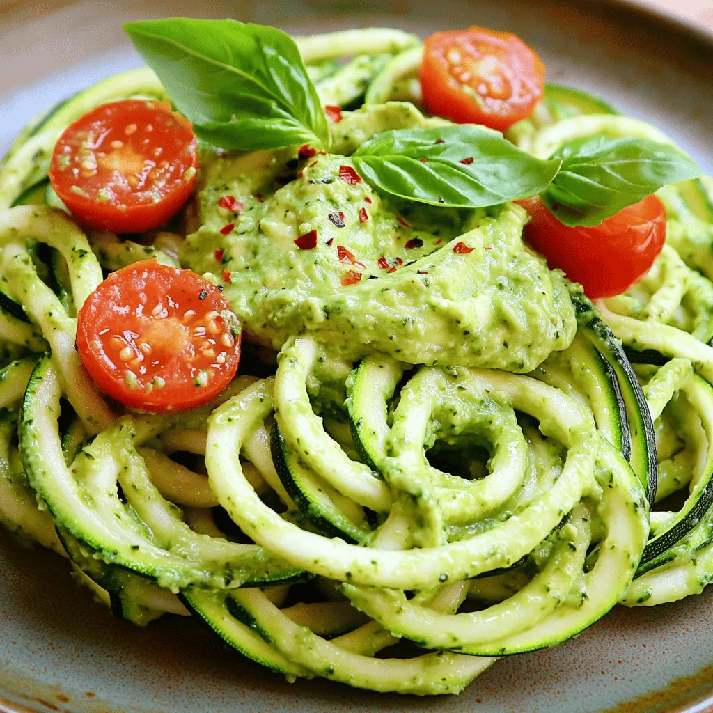 Zucchini Noodles with Pesto Bold and Flavorful Dish
