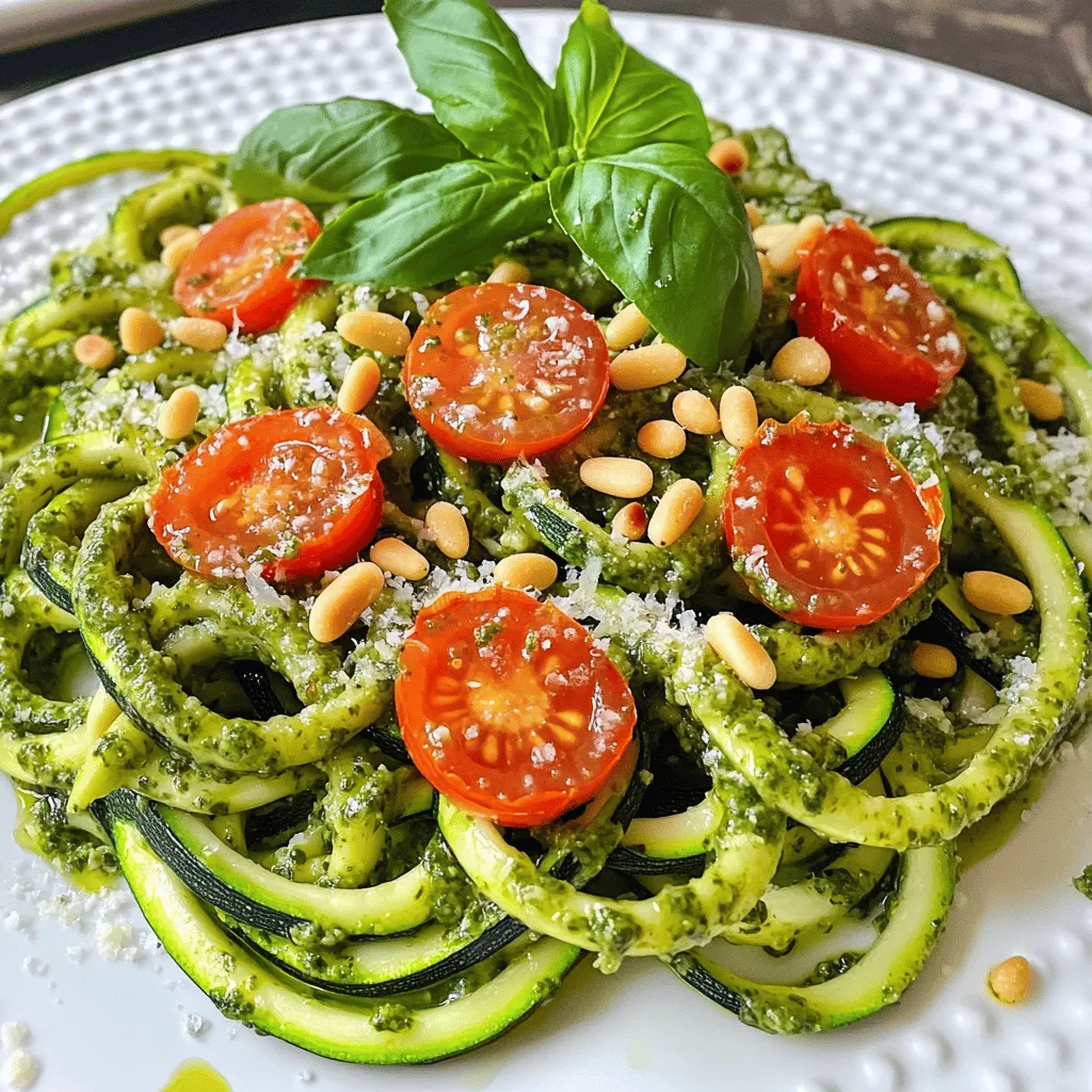 Zucchini Noodles with Pesto Fresh and Flavorful Dish