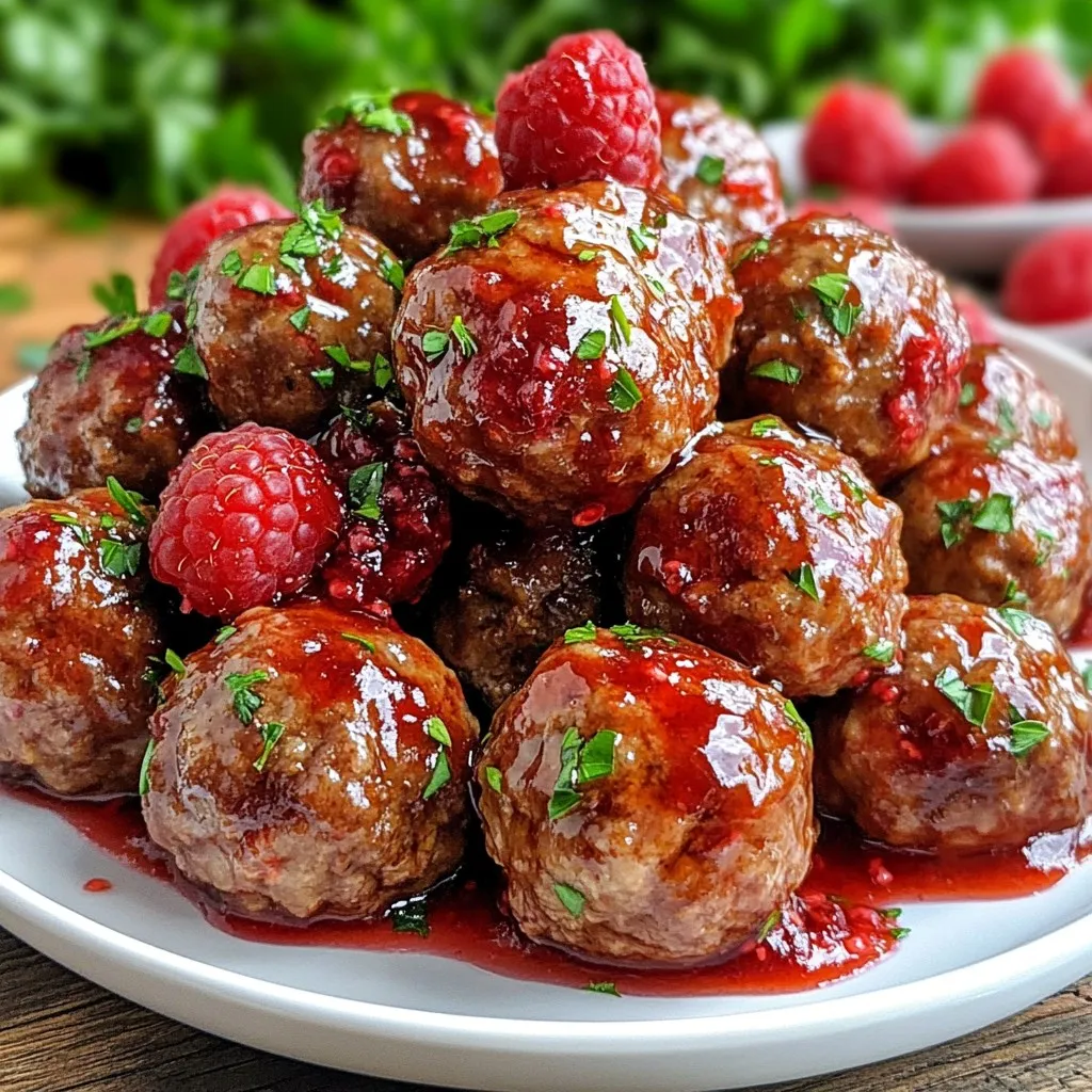 Raspberry Glazed Meatballs Flavorful and Easy Recipe