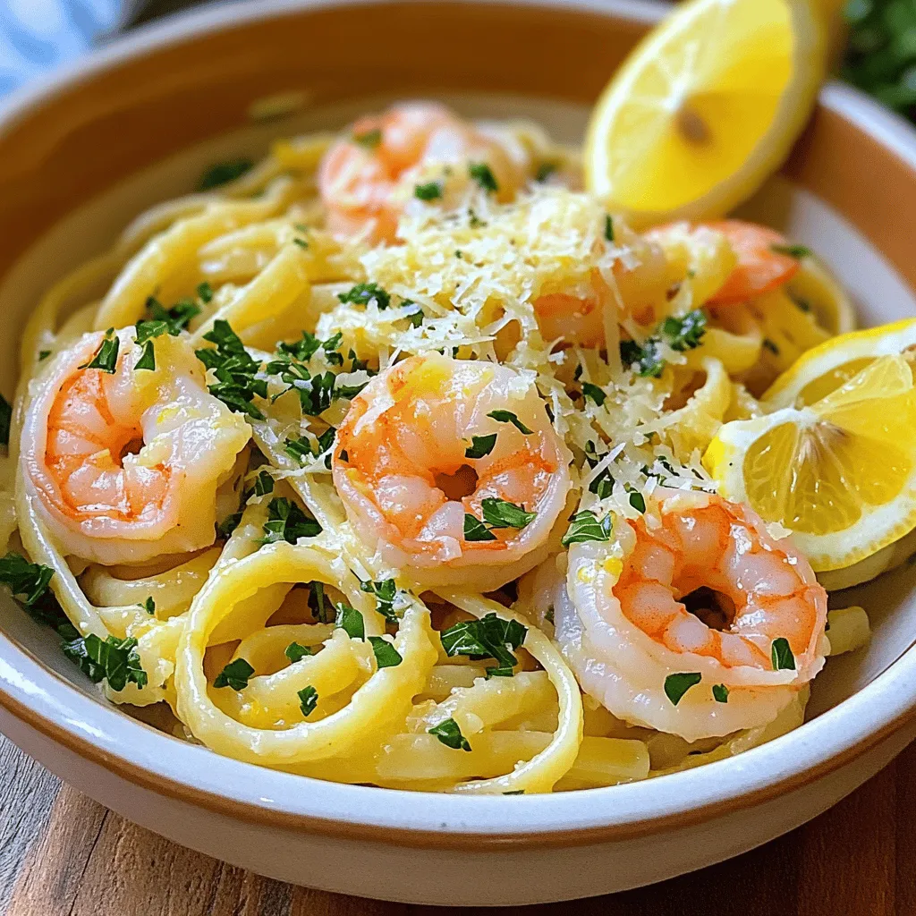 Zesty Lemon Garlic Shrimp Pasta Quick and Tasty Meal