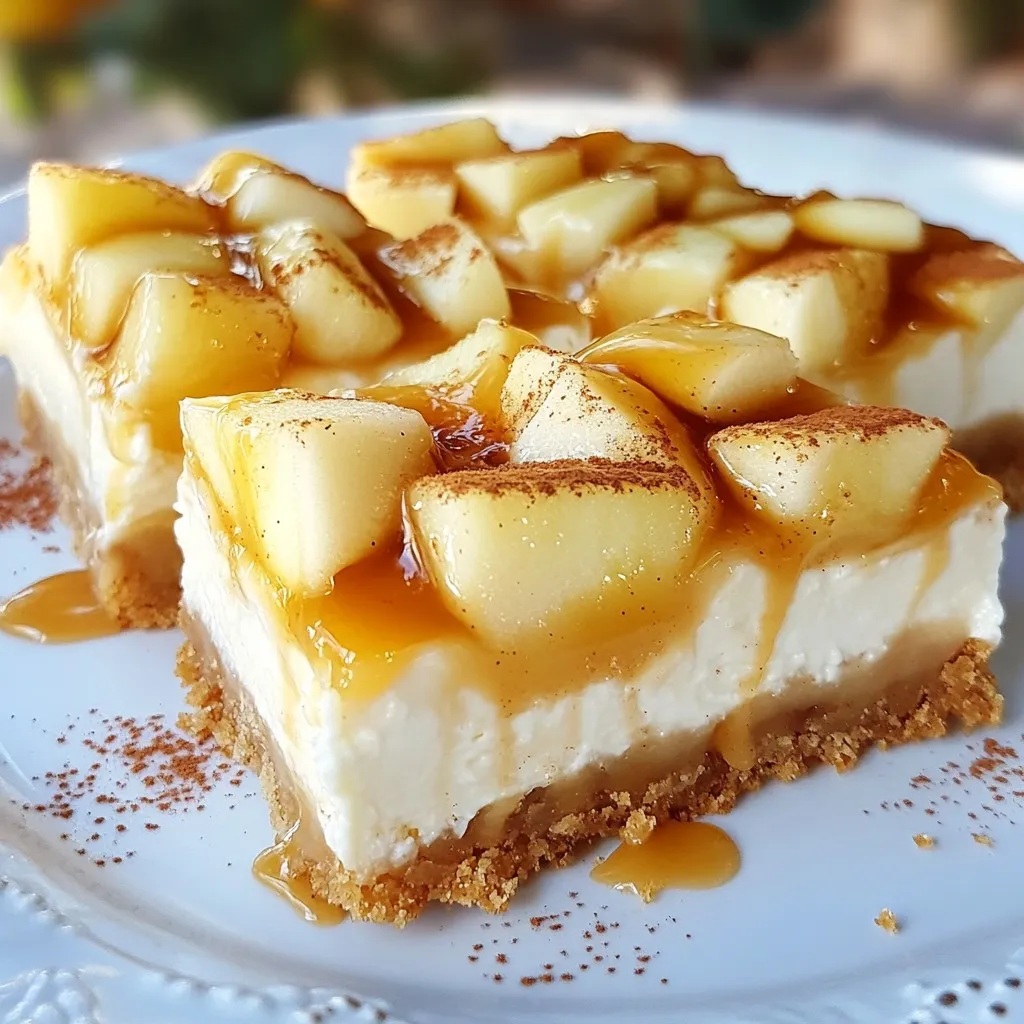 Caramel Apple Cheesecake Bars Irresistible Dessert Delight
