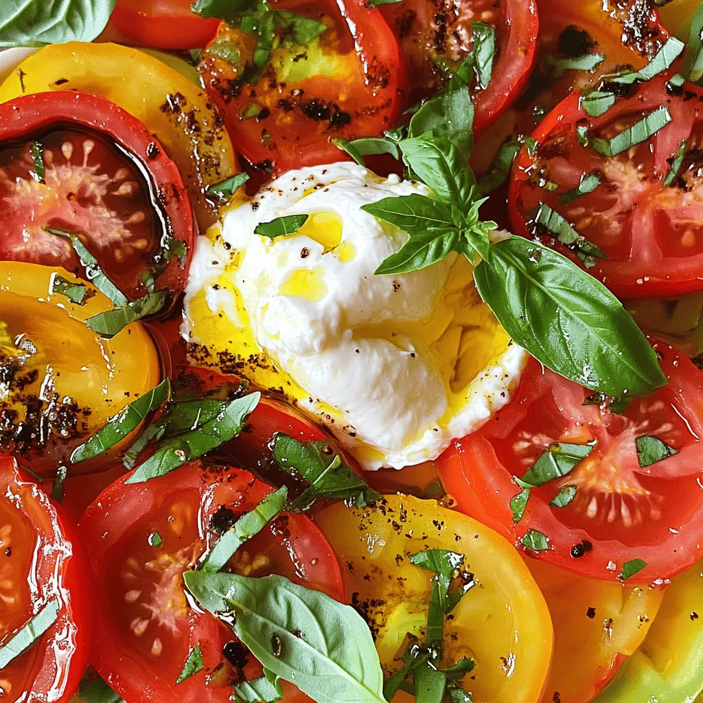 Marinated Tomato Burrata Salad Fresh and Flavorful Dish