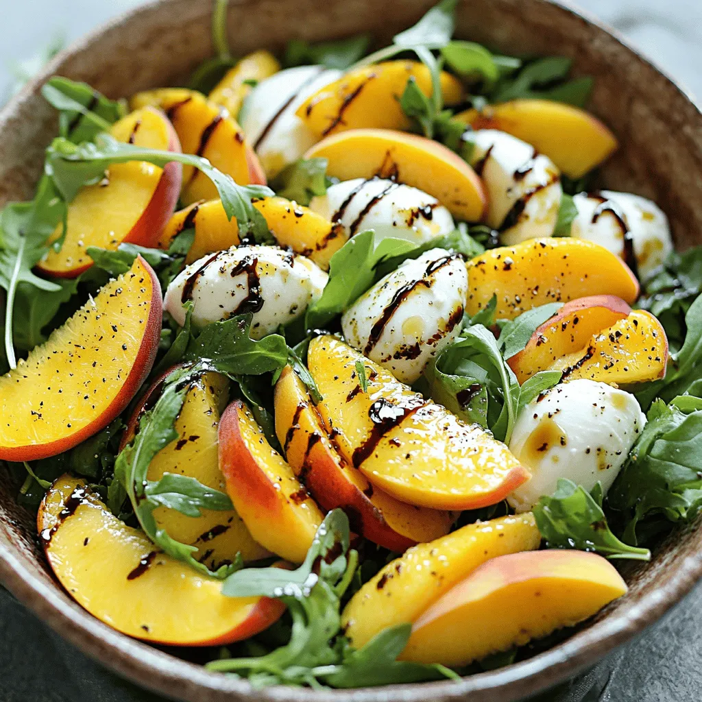 Juicy Peach and Mozzarella Salad Fresh and Delicious