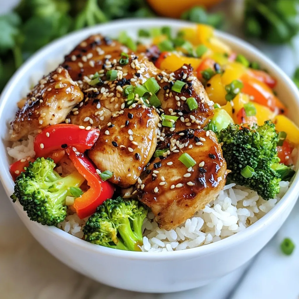 Soy Garlic Chicken Rice Bowls Savory and Satisfying Meal