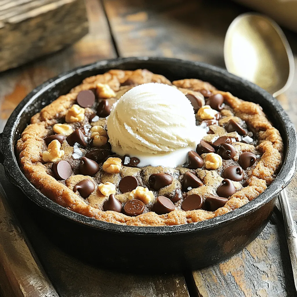 Chocolate Chip Cookie Skillet Decadent Dessert Treat