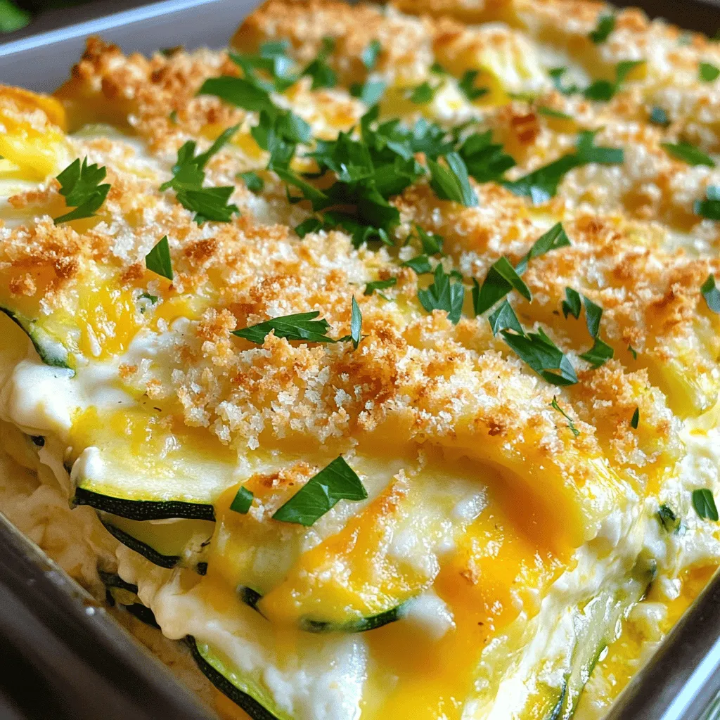 Creamy Cheesy Zucchini Casserole Quick and Simple Dish