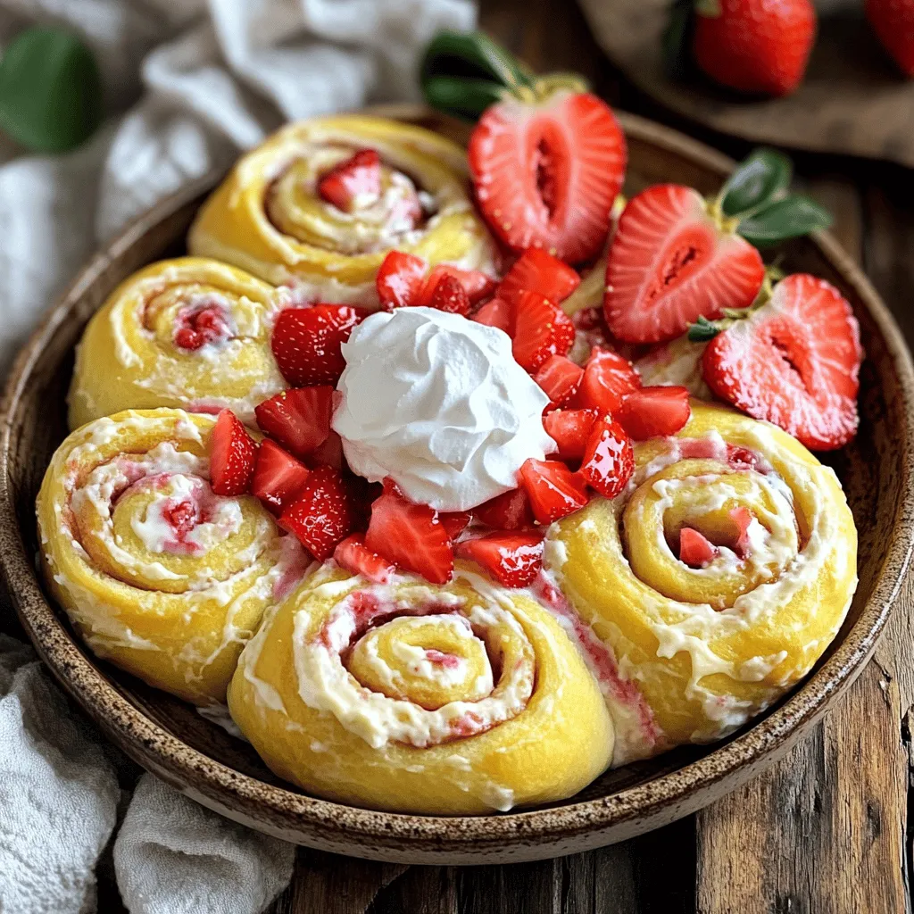 Strawberry Cheesecake Sweet Rolls Delightful and Warm