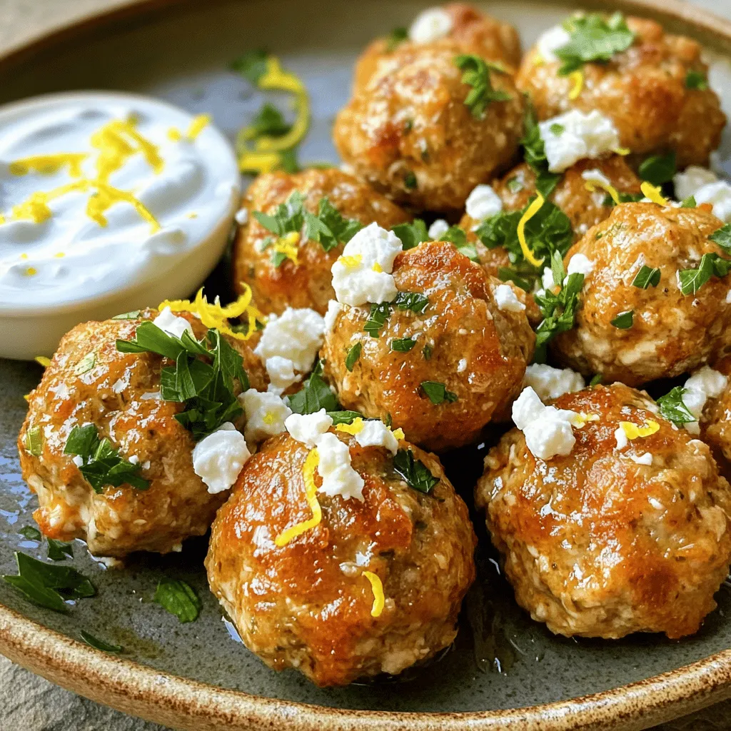 Greek Chicken Meatballs Flavorful and Easy Dinner