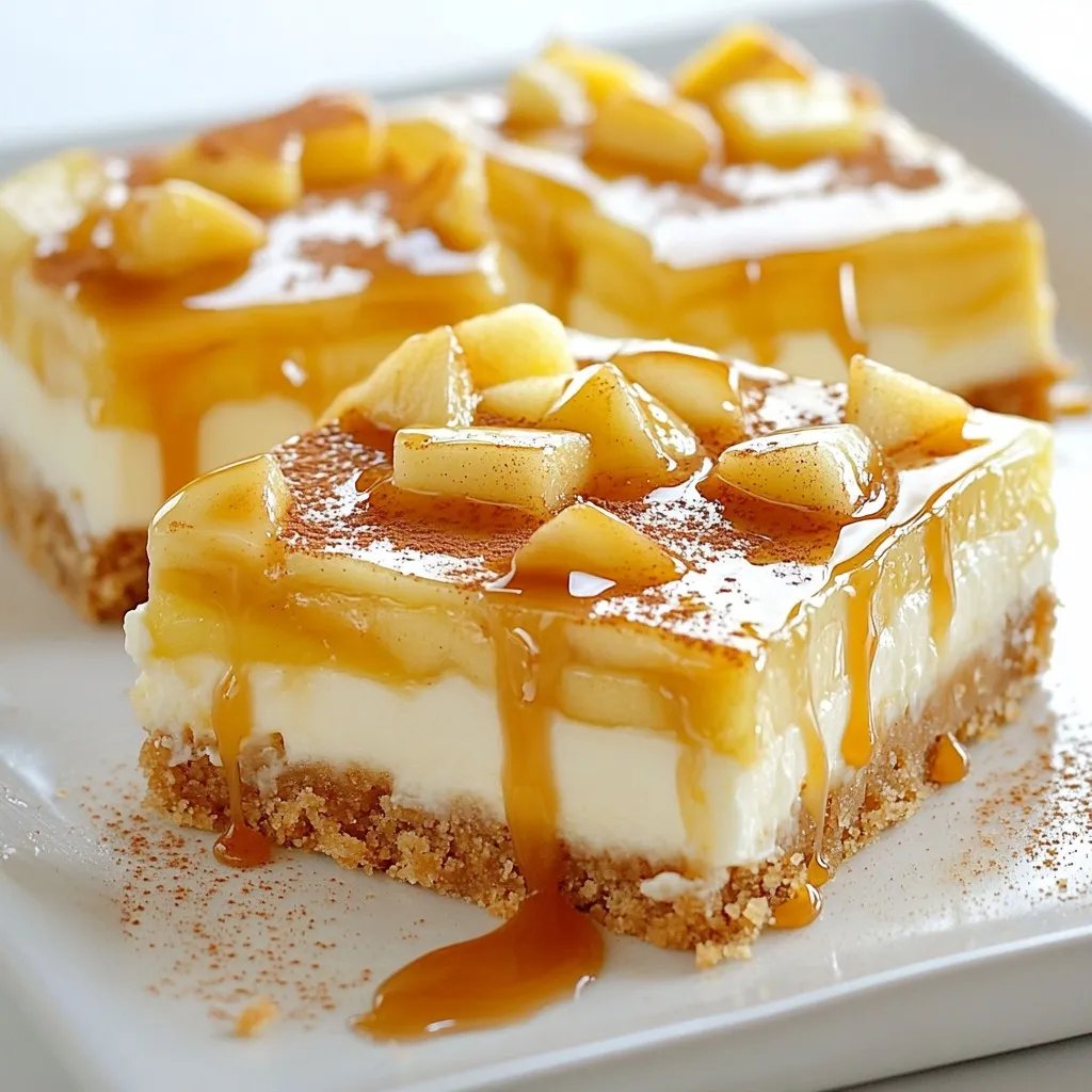 Caramel Apple Cheesecake Bars Delightful Dessert Treat