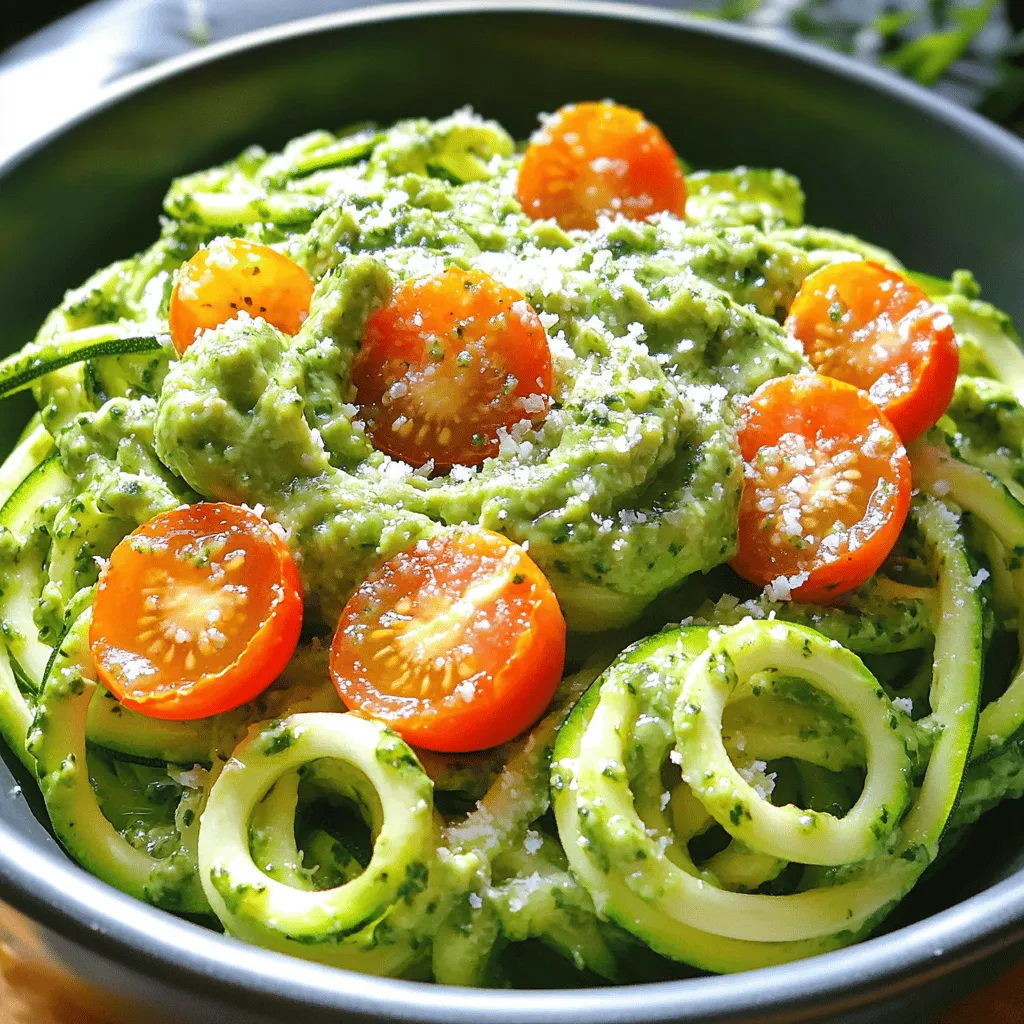Zucchini Noodles with Pesto Tasty and Quick Meal