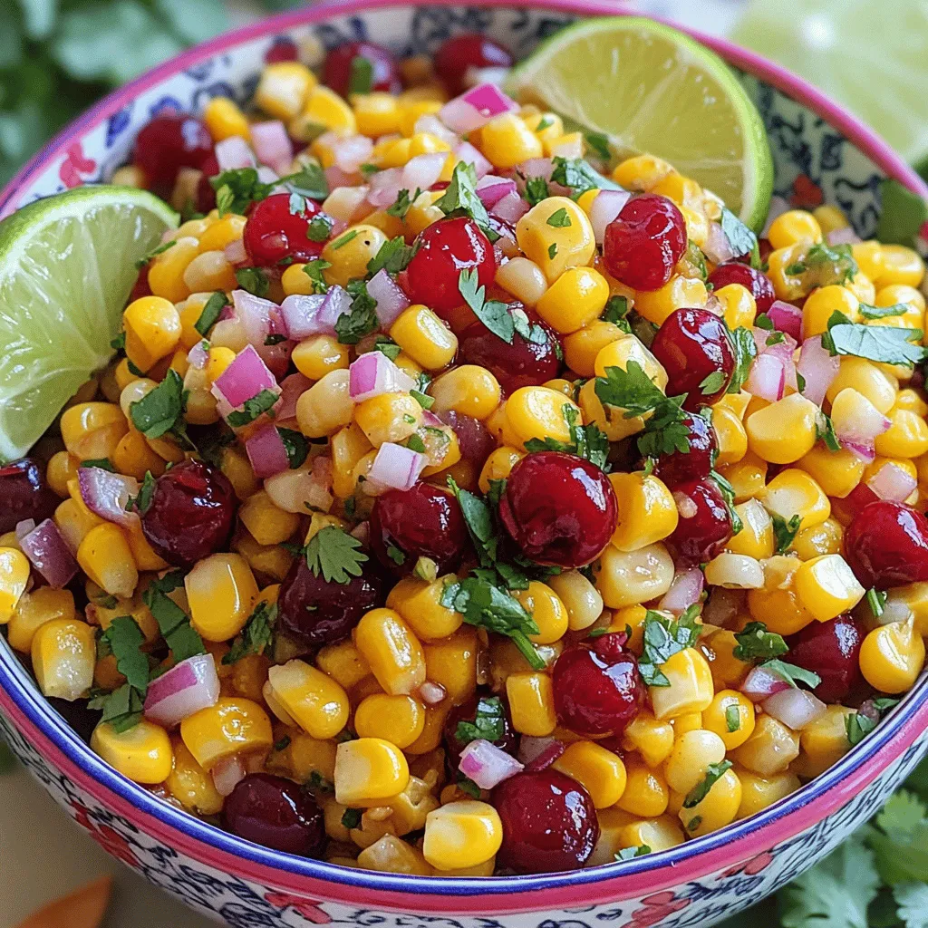 Caramelized Corn and Cherry Salsa Vibrant Flavor Burst