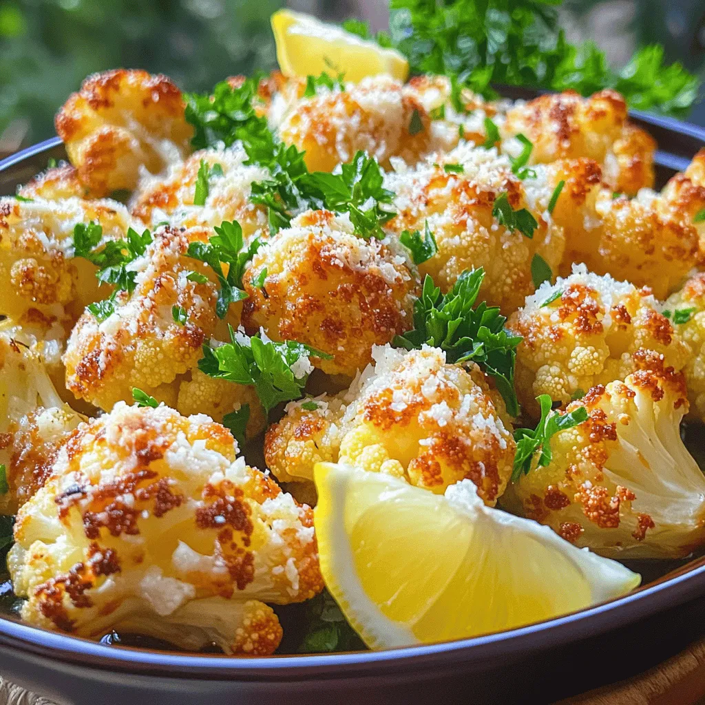 Garlic Parmesan Roasted Cauliflower Savory Dish