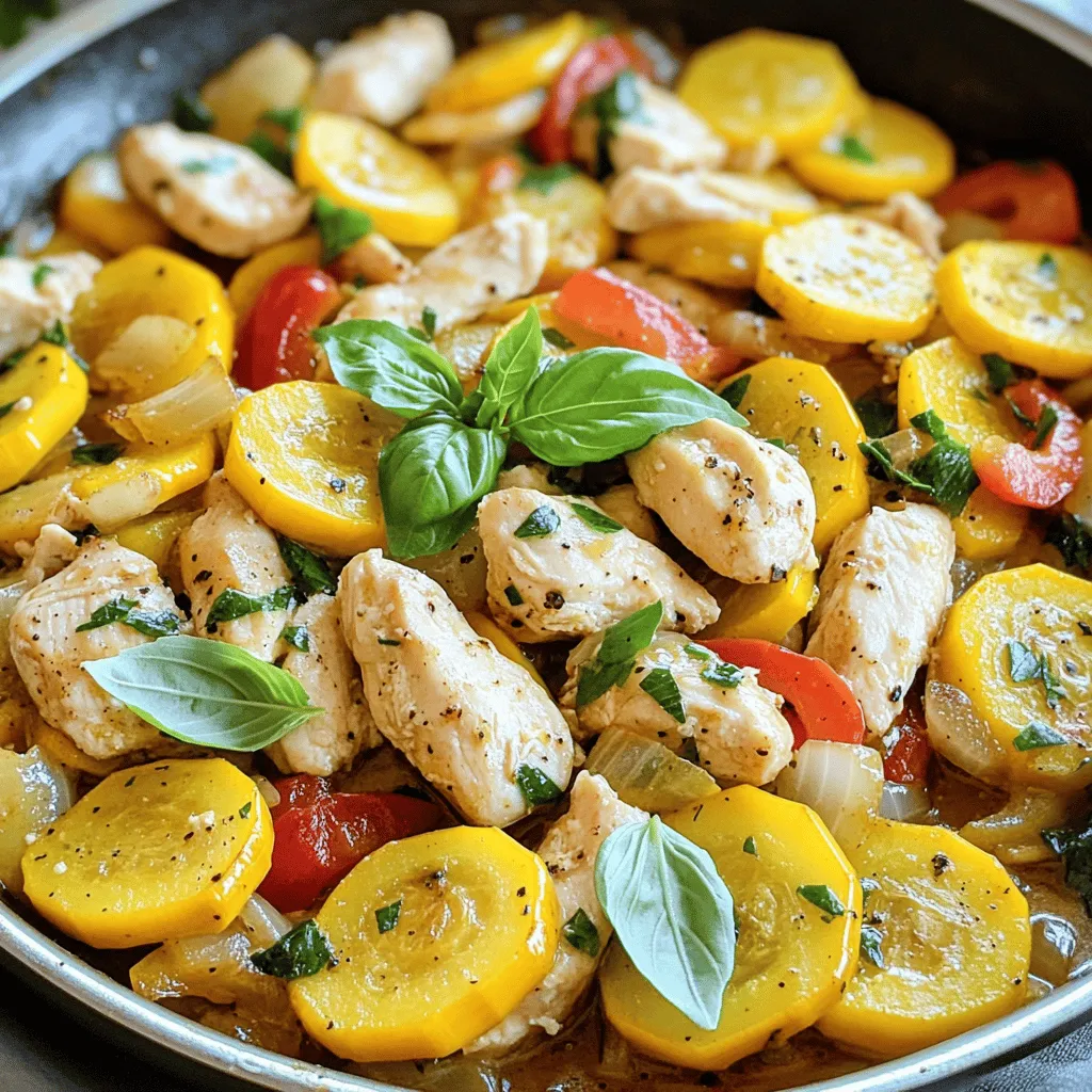 Chicken and Summer Squash Skillet Savory Delight