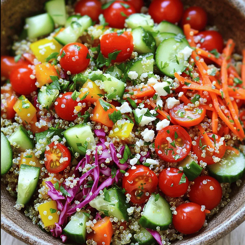 Rainbow Veggie Quinoa Salad Fresh and Colorful Meal