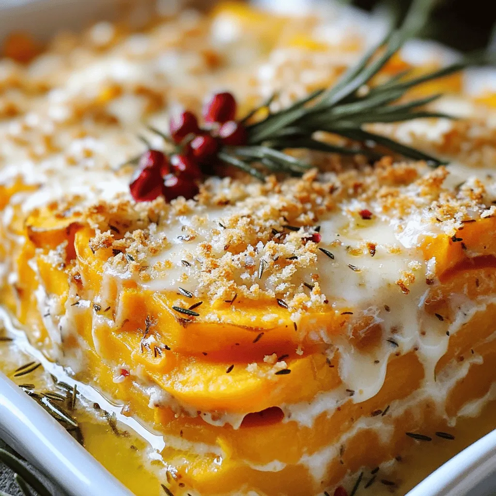 Sweet Potato Gratin with Rosemary Crust Delight